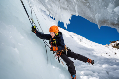 Family Ice Climbing: Ice climbing activities for families and kids.